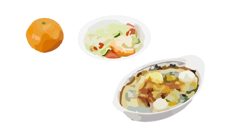 1889年の給食のイラスト